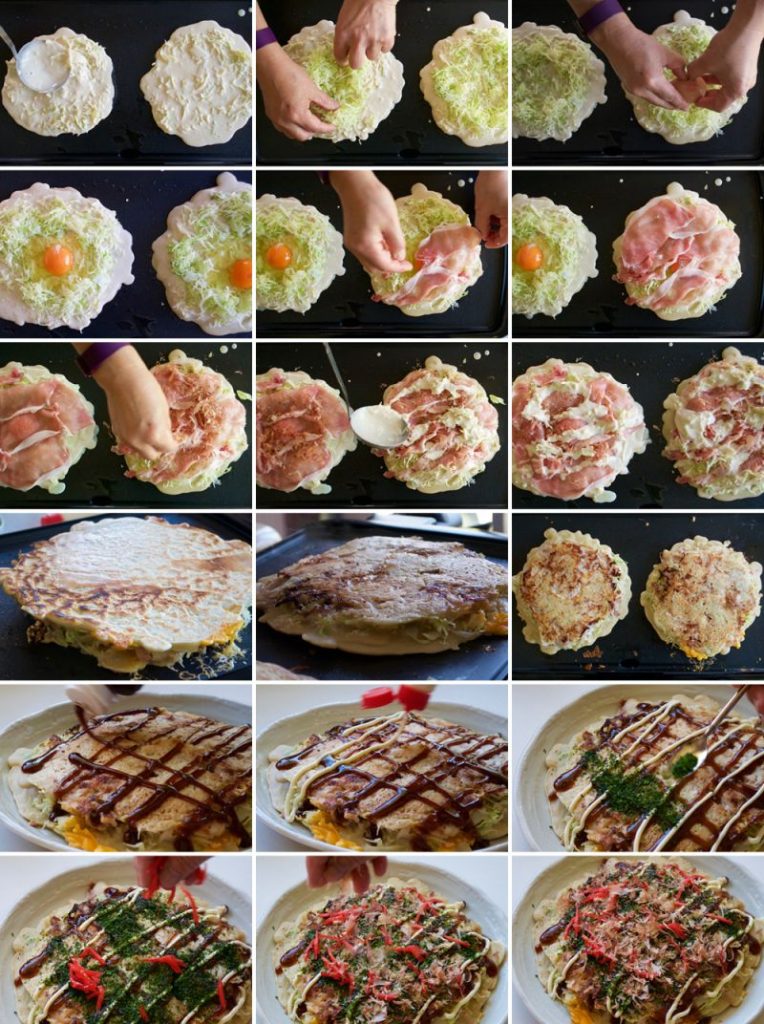 Como hacer okonomiyaki paso a paso