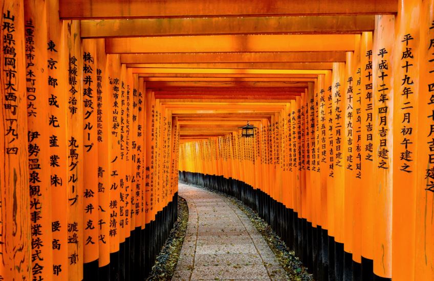 kyoto torii gate tunnel kyoto torii gate tunnel