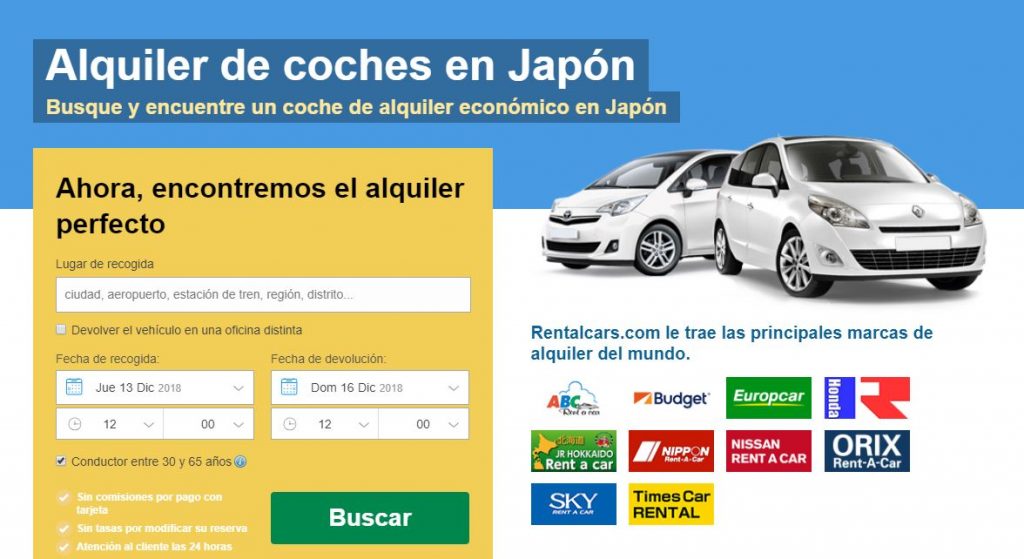 alquiler coche en japon rental cars