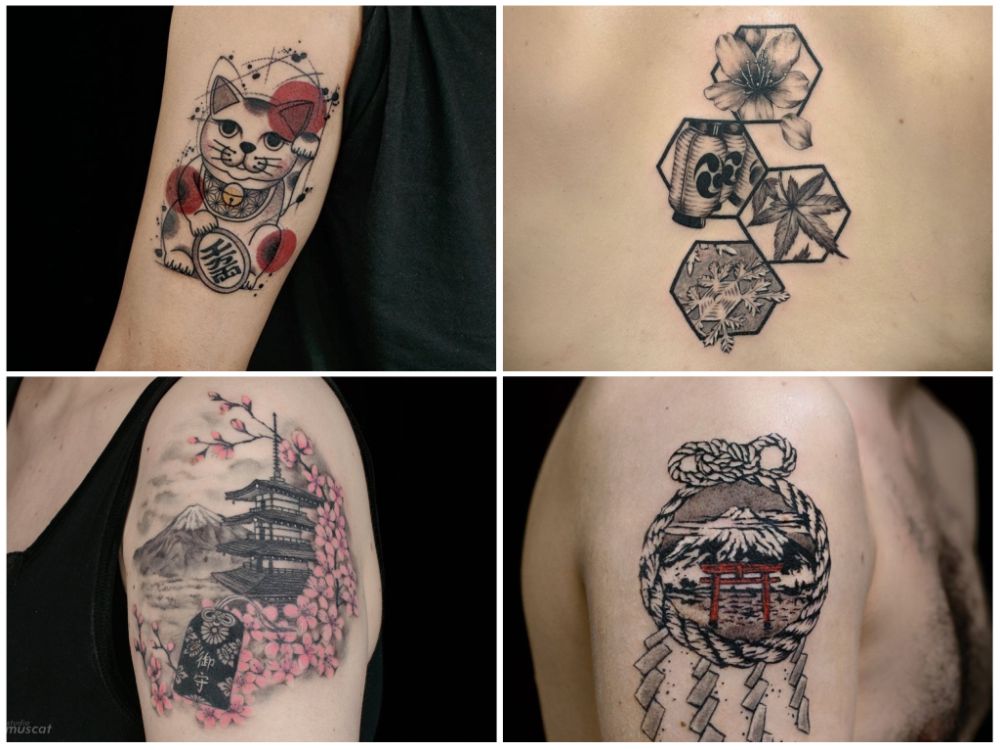 tatuajes bonitos japoneses studio muscat