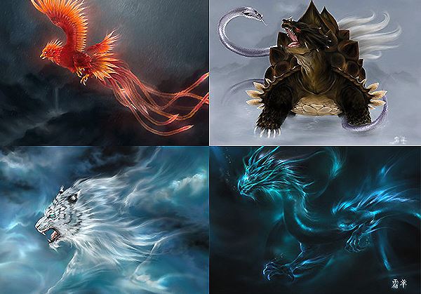 las 4 bestias sagradas de japon
