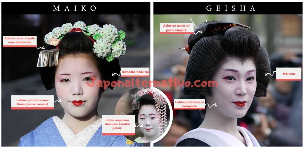 diferencia entre maiko y geisha japon alternativo