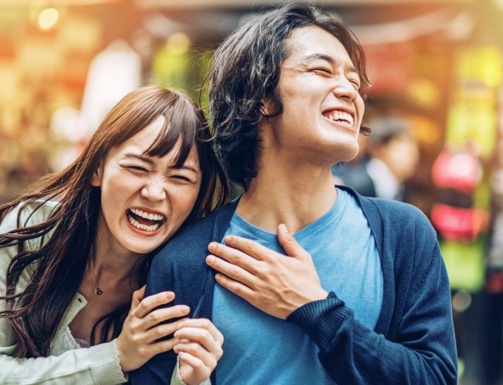 japoneses felices