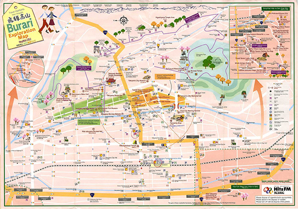 Mapa turístico Takayama