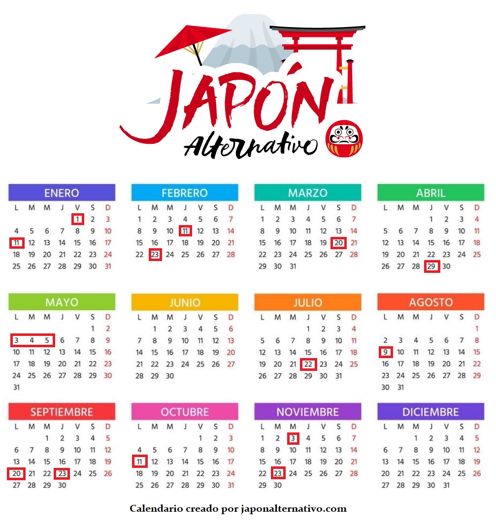 calendario dias festivos en japon 2021
