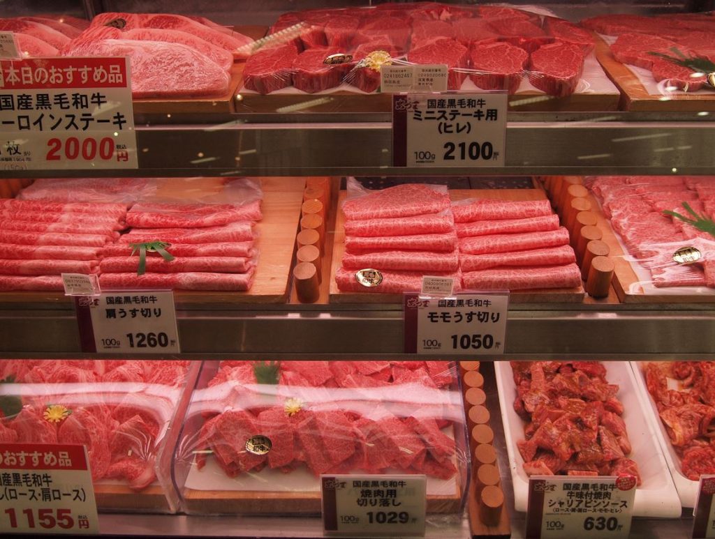 cuanto vale la carne en japon