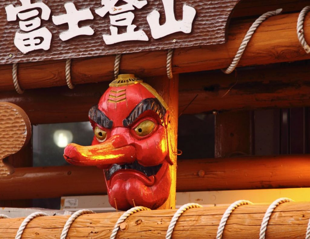 mascara samurai demonio tengu japonés