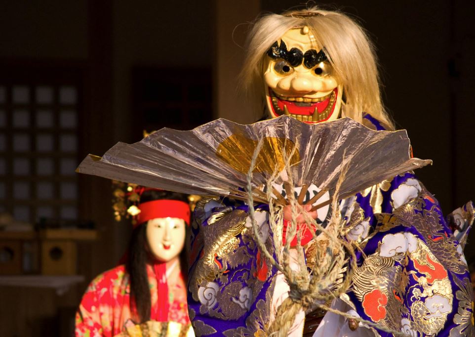 teatro kabuki personajes mascaras