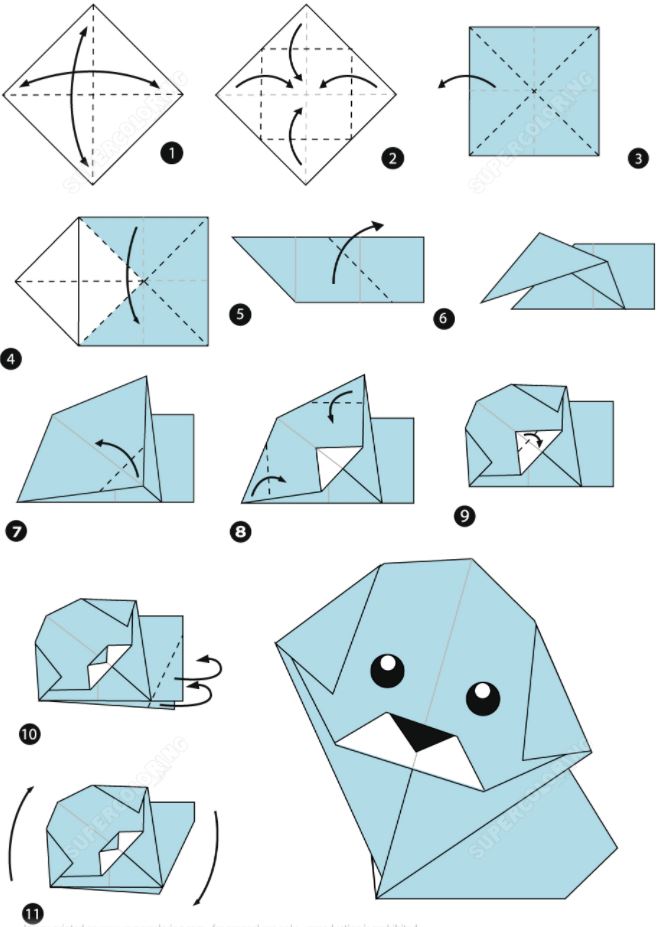 origami de perro facil paso a paso