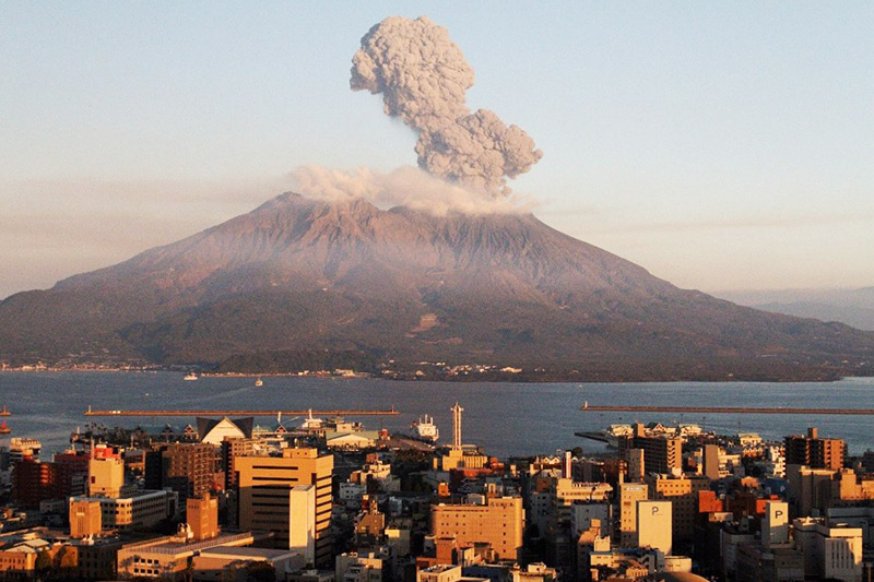 volcanes en Japón