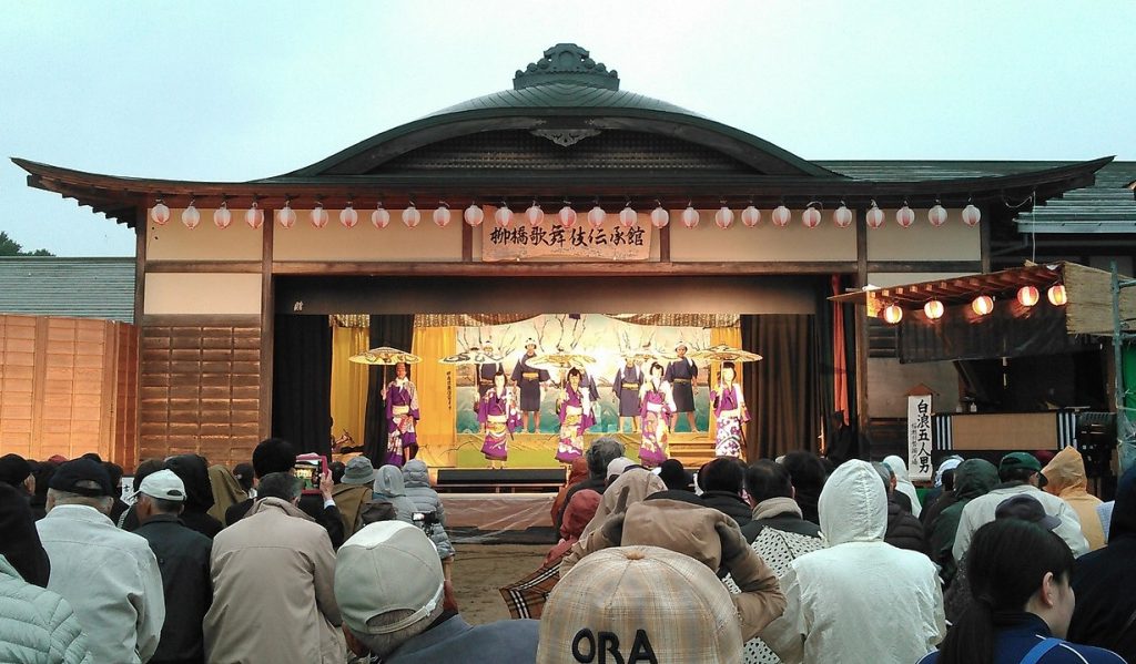 kabuki telon obra actuacion en japon