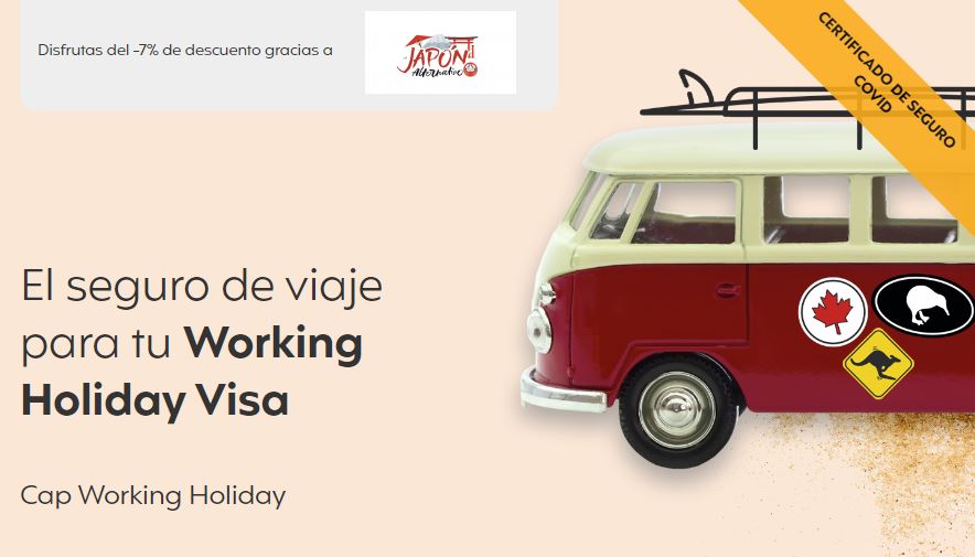 seguro de viaje working holiday visa japon