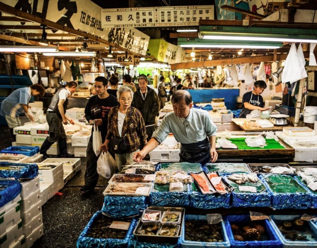 mercado del pescado en japon