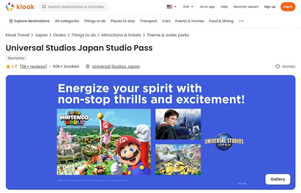 como comprar entradas para universal studios japan