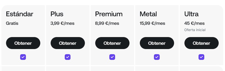 planes de revolut precios
