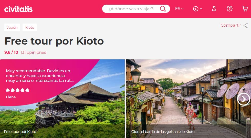 tour guiado gratis por kioto