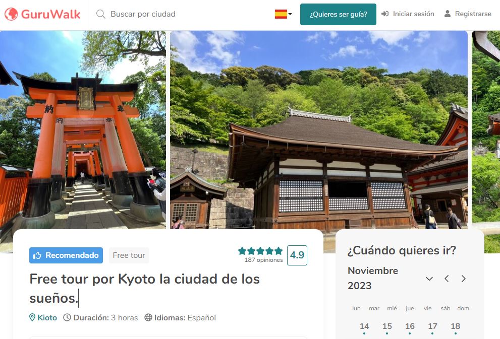 tours gratuitos en kioto guruwalk