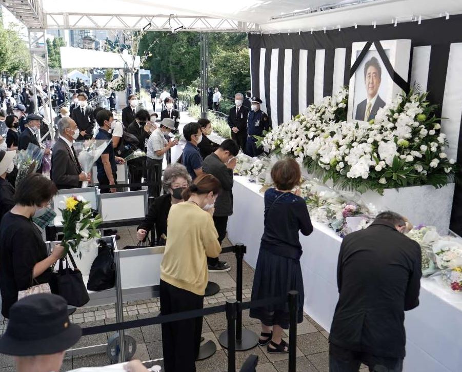 funeral de shinzo abe en japon
