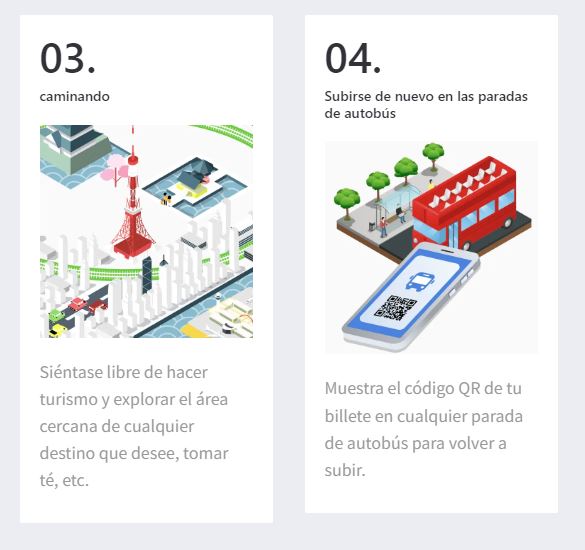 autobus para turistas en kioto funcionamiento