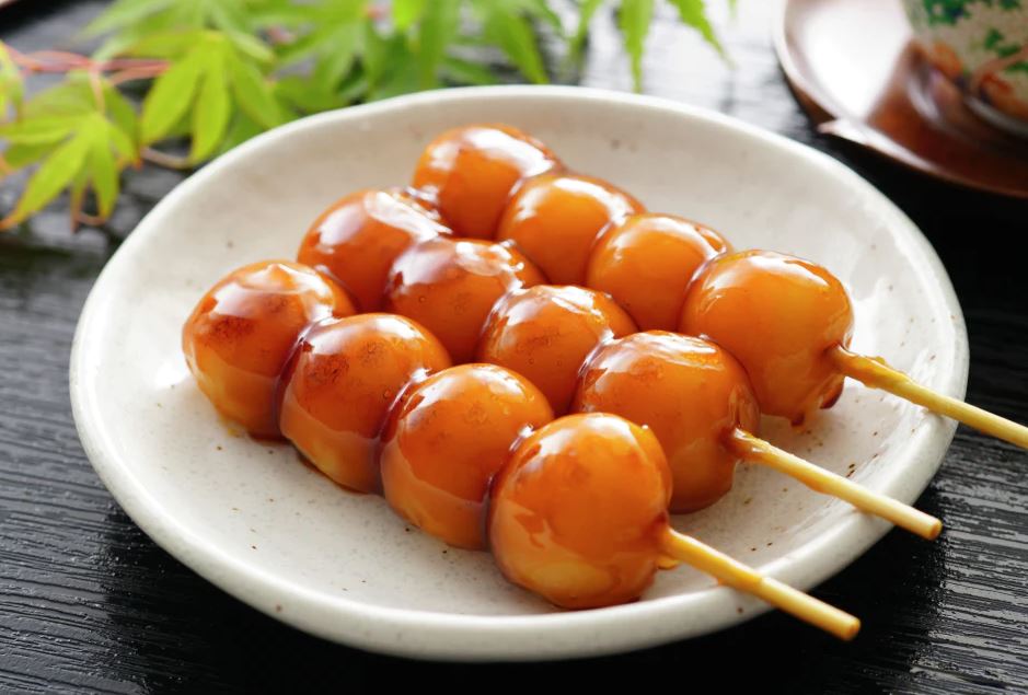 mitarashi dango japones postre mitarashi dango japones postre