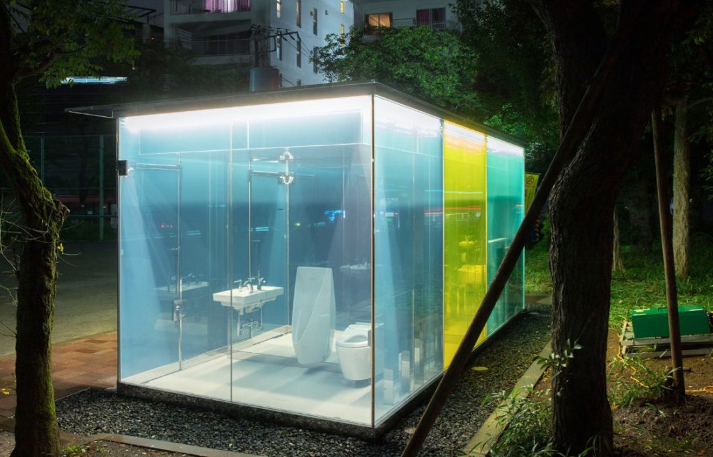 donde estan los baños transparentes en tokio