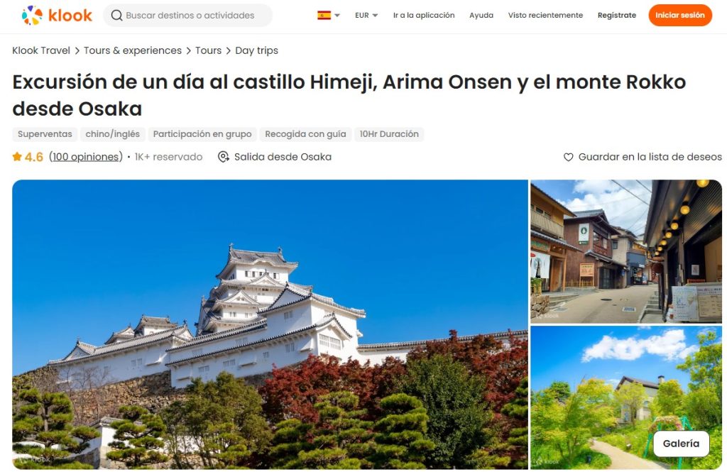 excursion de un dia a himeji con klook