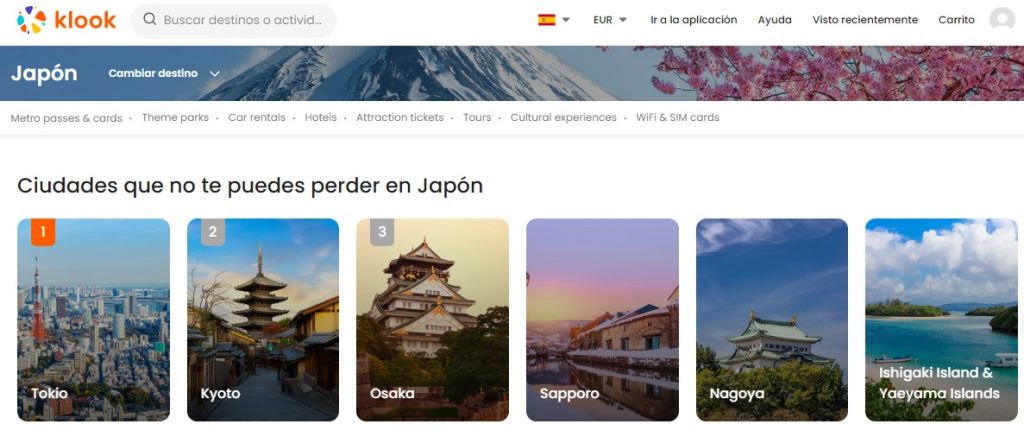 que reservar antes de viajar a japon klook