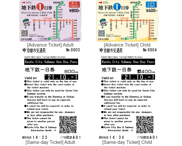 bono de metro 1 dia kioto