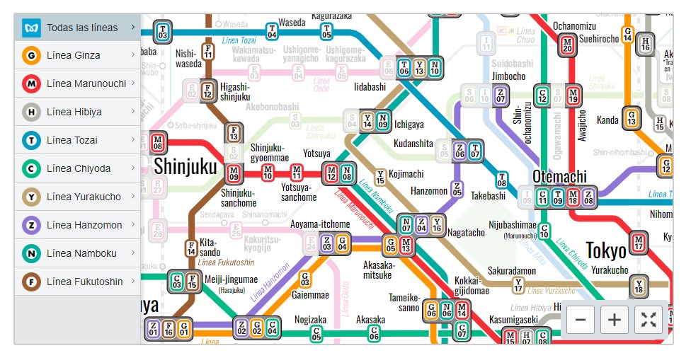 herramienta mapa metro de tokyo herramienta mapa metro de tokyo