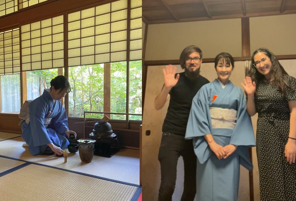 carlos y pili de japonalternativo en la ceremonia del te