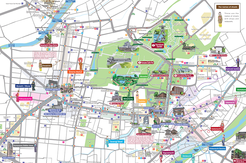 mapa Kanazawa