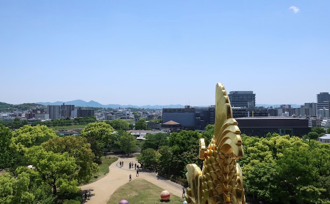 vistas desde el castillo de okayama