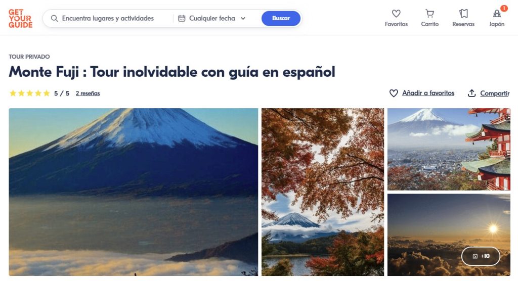 tour guiado para el monte fuji en español
