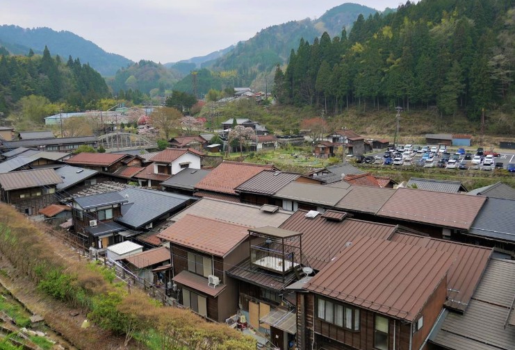 vistas de magome desde el templo eishoji