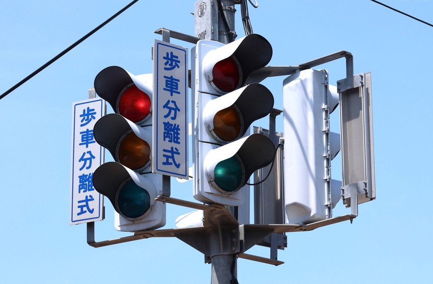 como son los semaforos en japon
