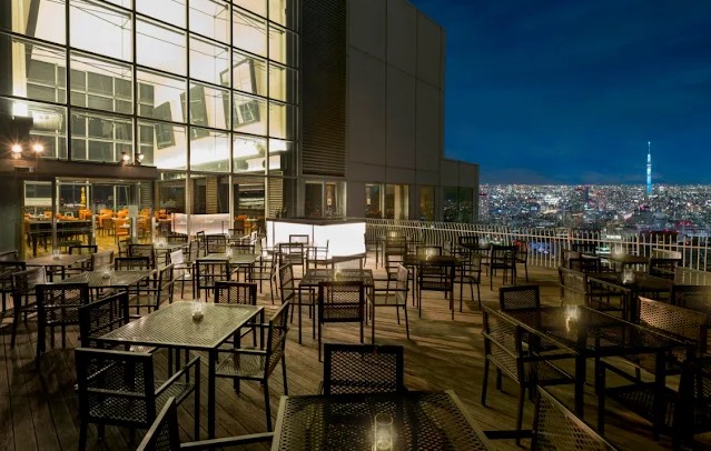 restaurante con vistas en tokyo