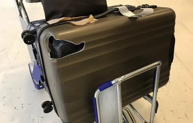 tirar maleta rota en japon