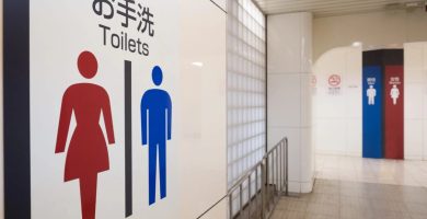 como encontrar baños publicos en japon