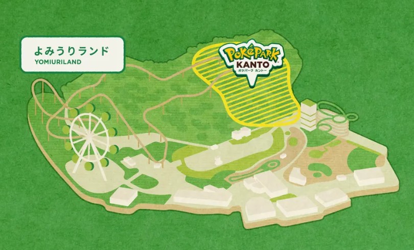 mapa de yomiuriland con pokepark kanto mapa de yomiuriland con pokepark kanto