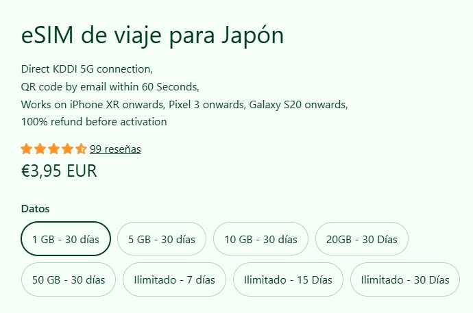 esim barata para viajar a japon esim barata para viajar a japon